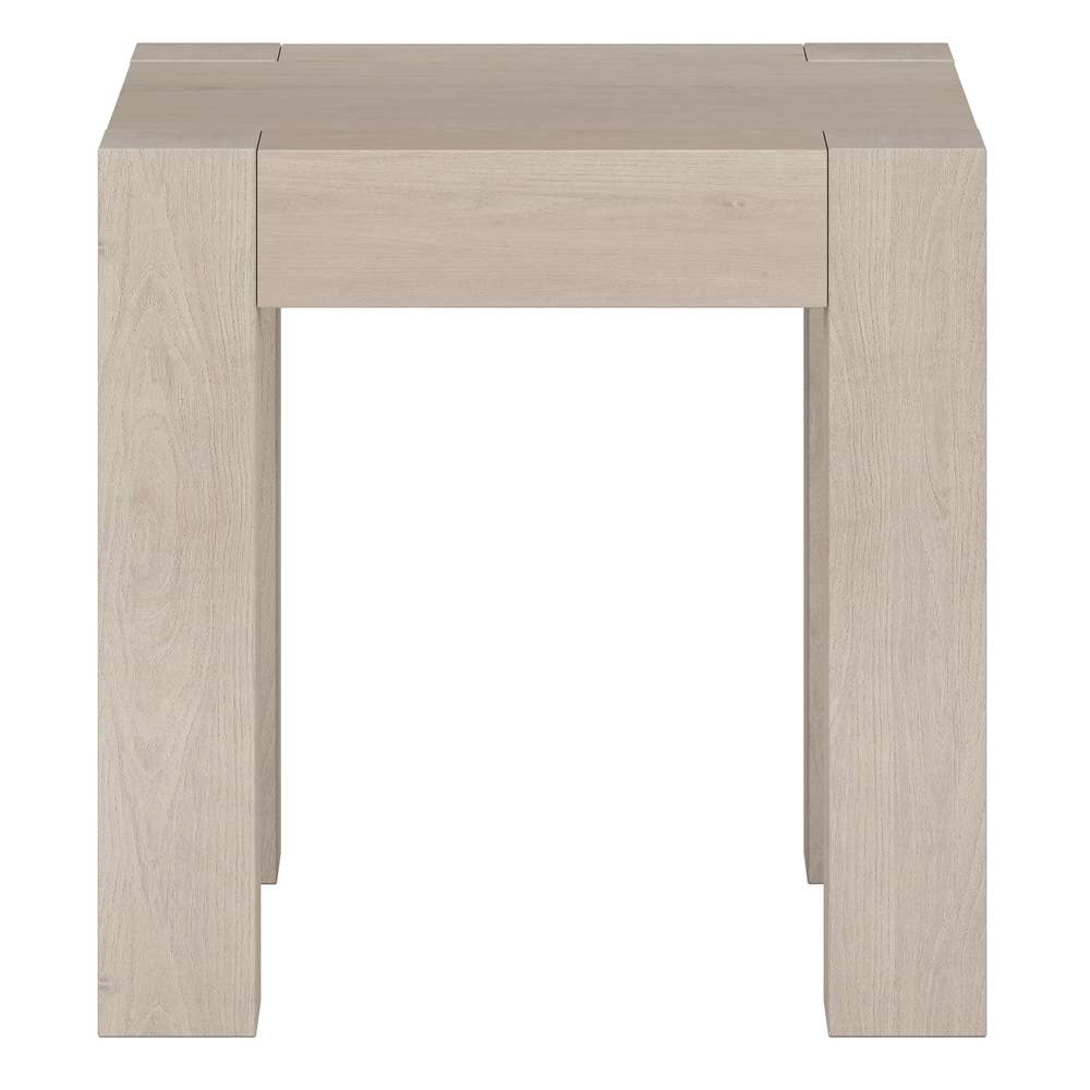 Hudson & Canal - Langston 22in Wide Square Side Table in Alder White - ST2033 veiw 2