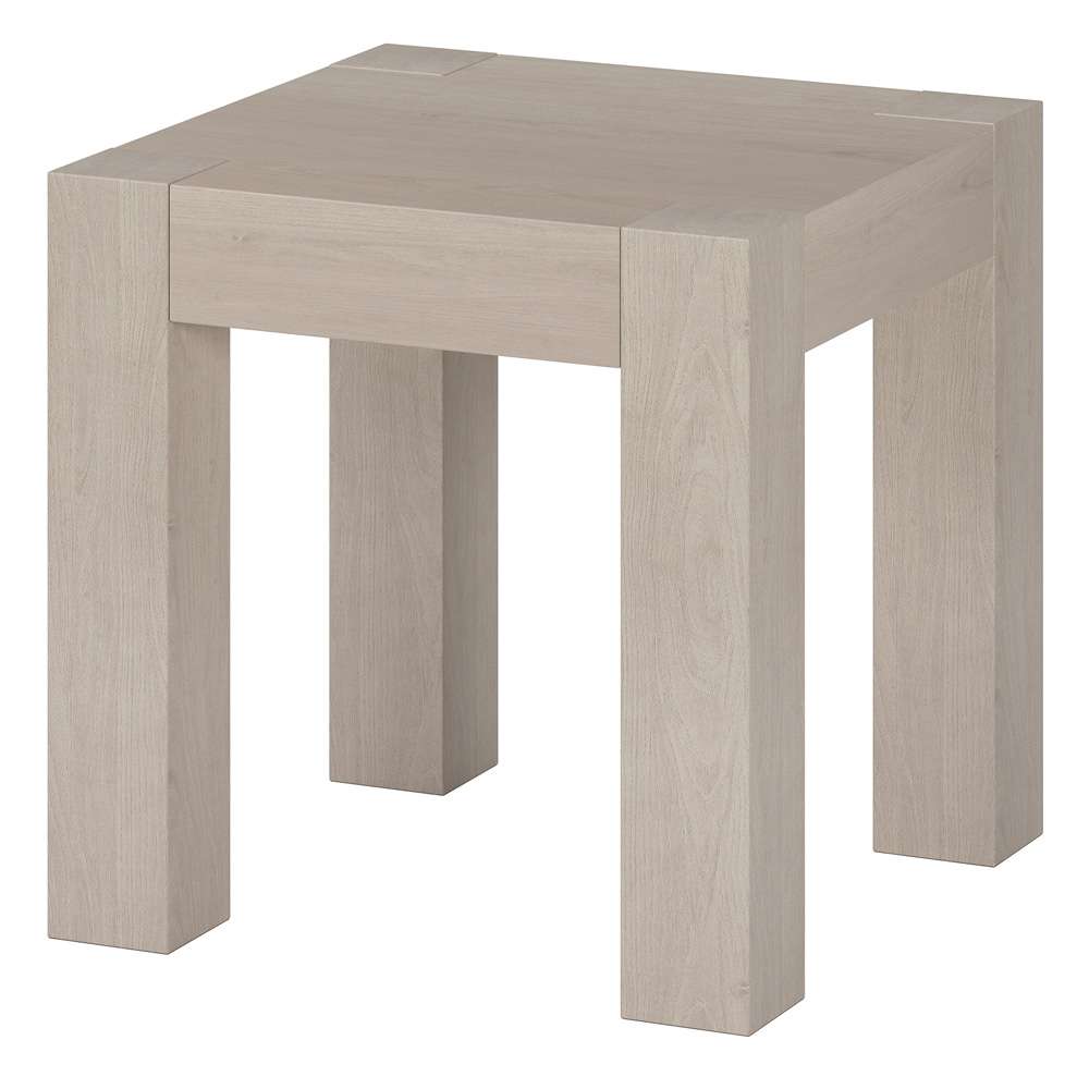 Hudson & Canal - Langston 22in Wide Square Side Table in Alder White - ST2033 veiw 3