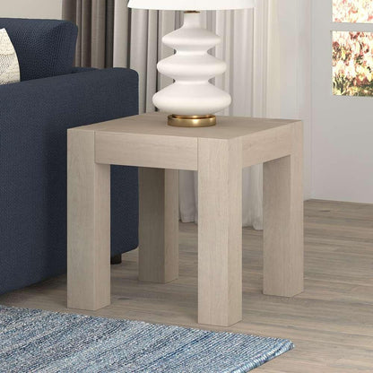 Hudson & Canal - Langston 22in Wide Square Side Table in Alder White - ST2033 veiw 5