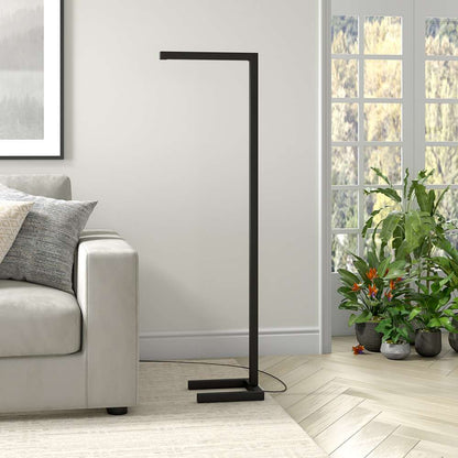 Hudson & Canal - Malin 52in Tall Integrated LED Floor Lamp with Metal Shade in Blackened Bronze - FL2081 veiw 4