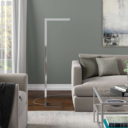 Hudson & Canal - Malin 52in Tall Integrated LED Floor Lamp with Metal Shade in Polished Nickel - FL2083 veiw 4