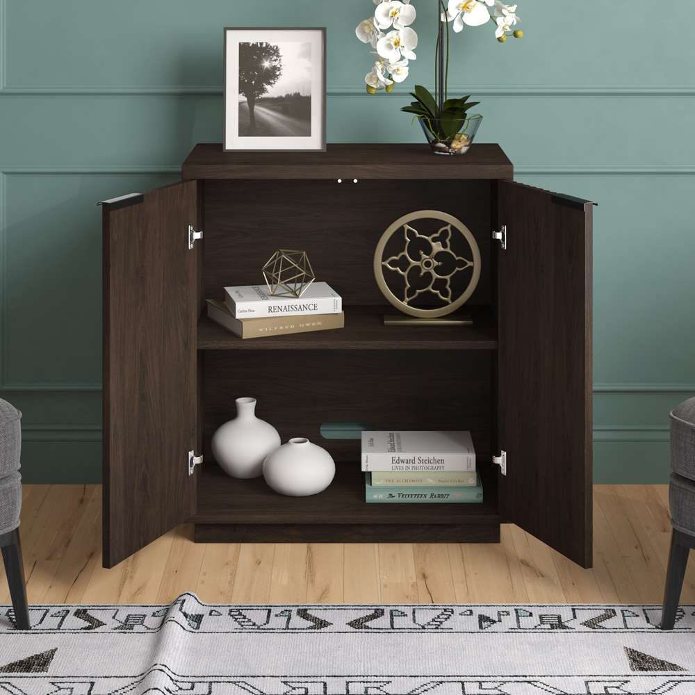 Hudson & Canal - Mansfield 28in Wide Rectangular Accent Cabinet in Alder Brown - AC2167 veiw 7