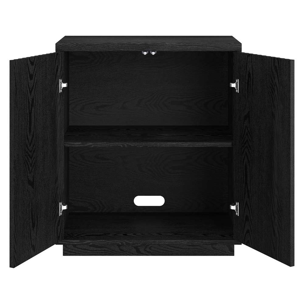 Hudson & Canal - Mansfield 28in Wide Rectangular Accent Cabinet in Black Grain - AC2165 veiw 4