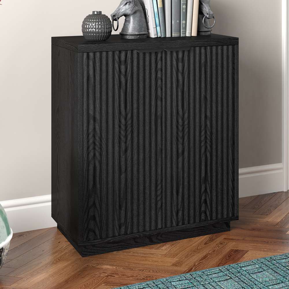 Hudson & Canal - Mansfield 28in Wide Rectangular Accent Cabinet in Black Grain - AC2165 veiw 6