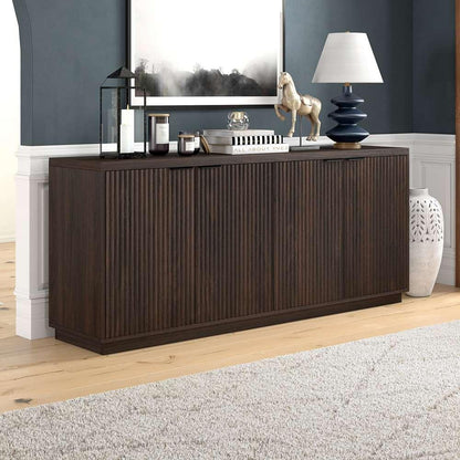 Hudson & Canal - Mansfield 68in Wide Rectangular Buffet Table in Alder Brown - BF2170 veiw 5