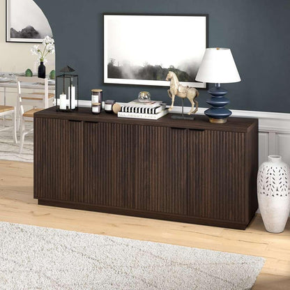 Hudson & Canal - Mansfield 68in Wide Rectangular Buffet Table in Alder Brown - BF2170 veiw 6