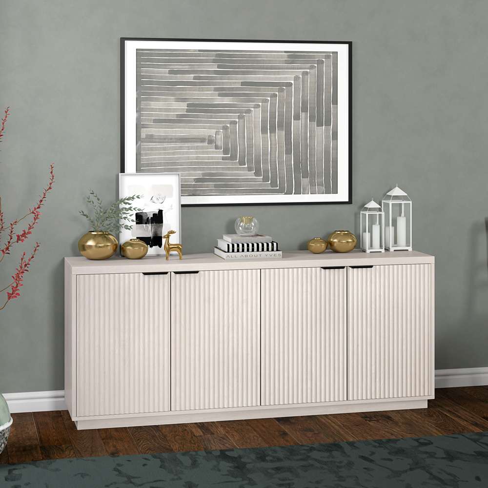 Hudson & Canal - Mansfield 68in Wide Rectangular Buffet Table in Alder White - BF2169 veiw 5
