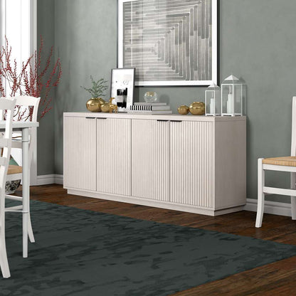 Hudson & Canal - Mansfield 68in Wide Rectangular Buffet Table in Alder White - BF2169 veiw 6
