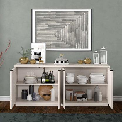 Hudson & Canal - Mansfield 68in Wide Rectangular Buffet Table in Alder White - BF2169 veiw 7