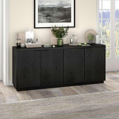 Hudson & Canal - Mansfield 68in Wide Rectangular Buffet Table in Black Grain - BF2168 veiw 5