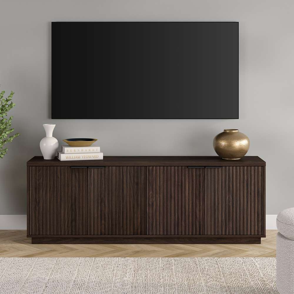 Hudson & Canal - Mansfield Rectangular TV Stand for TVs up to 78in in Alder Brown - TV2164 veiw 5