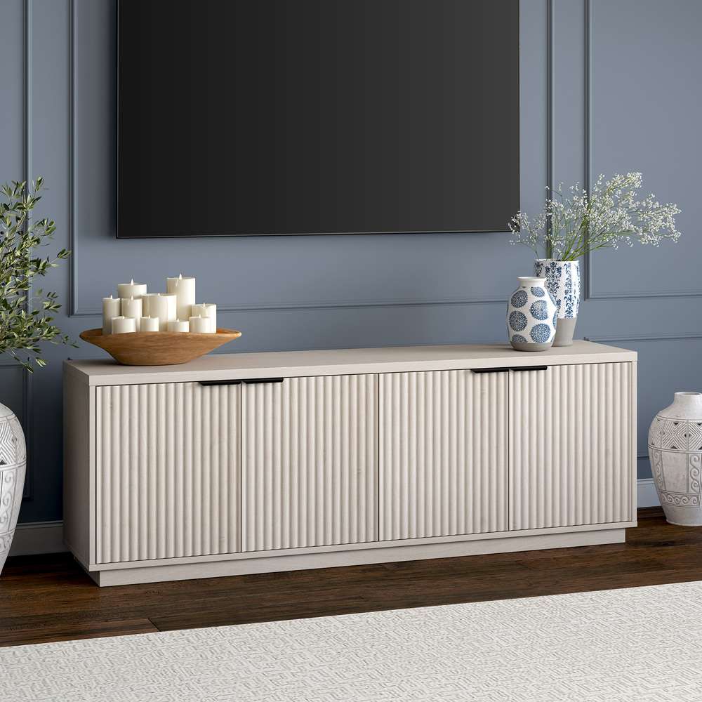 Hudson & Canal - Mansfield Rectangular TV Stand for TVs up to 78in in Alder White - TV2163 veiw 6