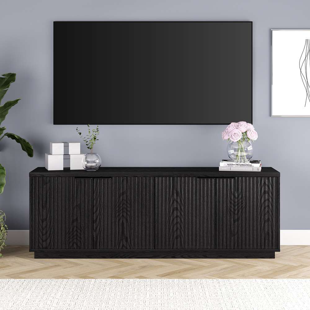 Hudson & Canal - Mansfield Rectangular TV Stand for TVs up to 78in in Black Grain - TV2162 veiw 5