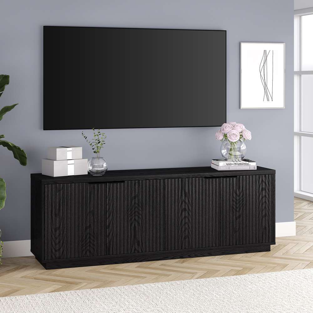 Hudson & Canal - Mansfield Rectangular TV Stand for TVs up to 78in in Black Grain - TV2162 veiw 6