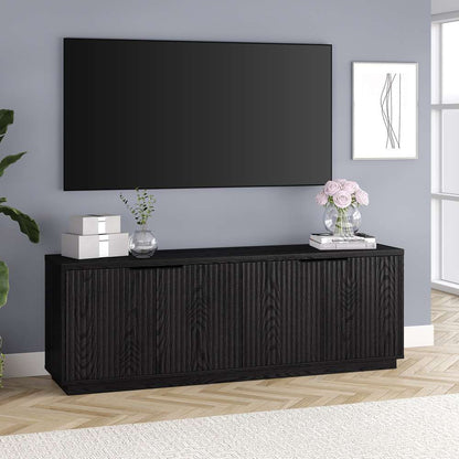 Hudson & Canal - Mansfield Rectangular TV Stand for TVs up to 78in in Black Grain - TV2162 veiw 6