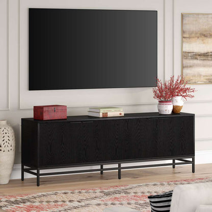 Hudson & Canal - Montello Rectangular TV Stand for TVs up to 78in in Black Grain - TV2085 veiw 6