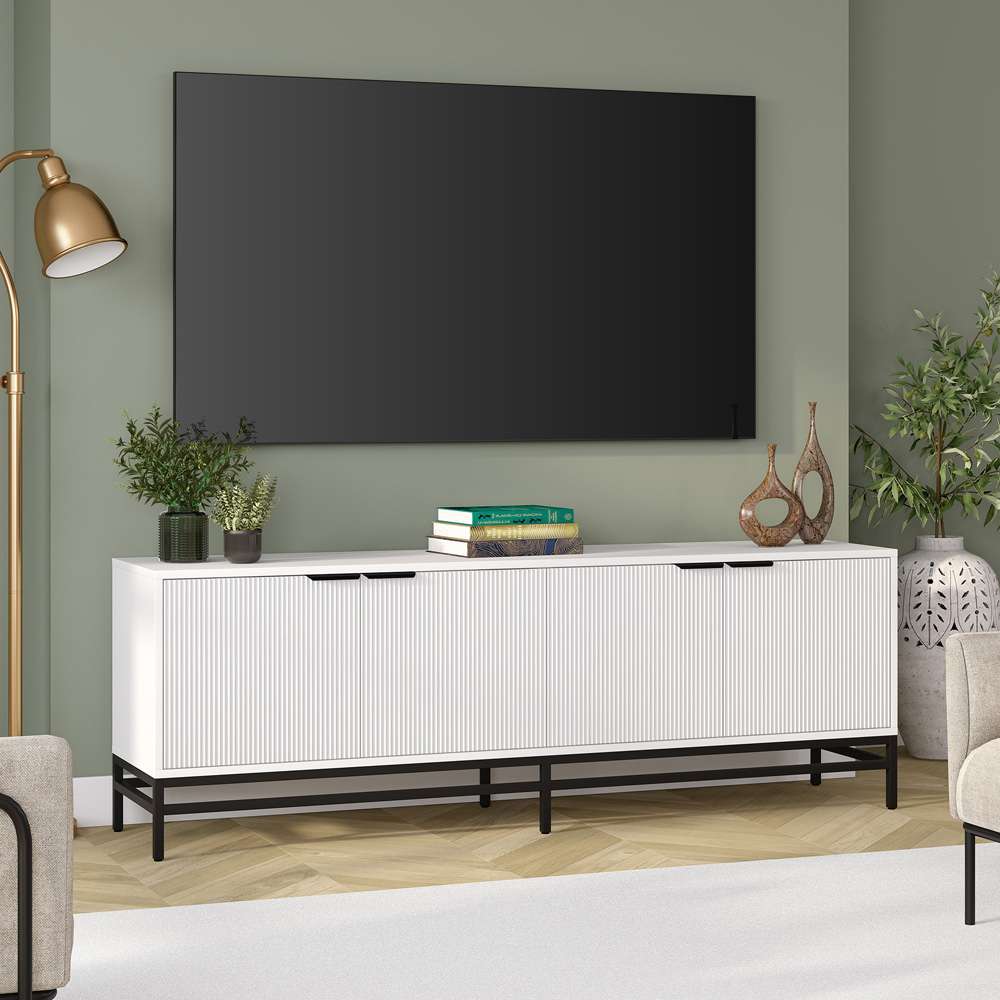 Hudson & Canal - Montello Rectangular TV Stand for TVs up to 78in in Alder White - TV2087 veiw 6