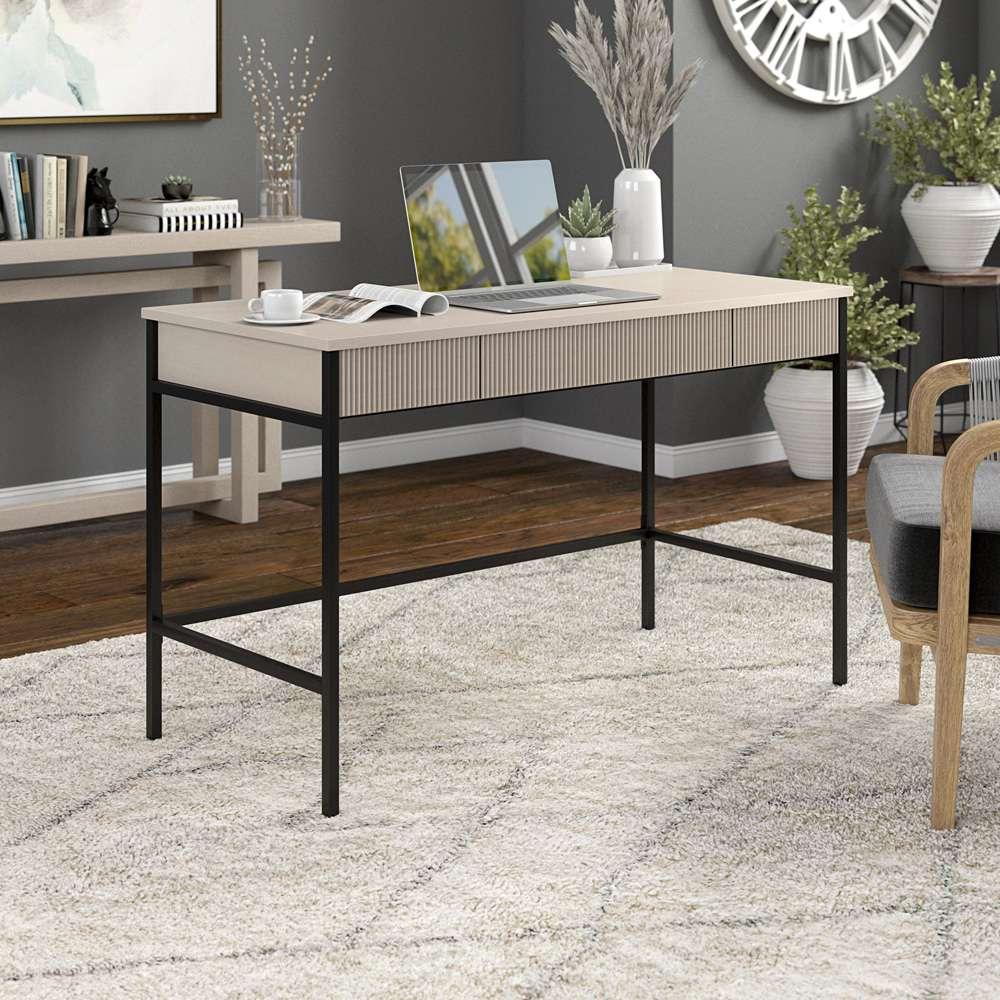 Hudson & Canal - Nolan 48in Wide Rectangular Writing Desk in Alder White - OF2147 veiw 5