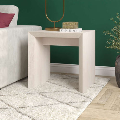 Hudson & Canal - Oswin 22in Wide Rectangular Side Table in Alder White - ST2064 veiw 5