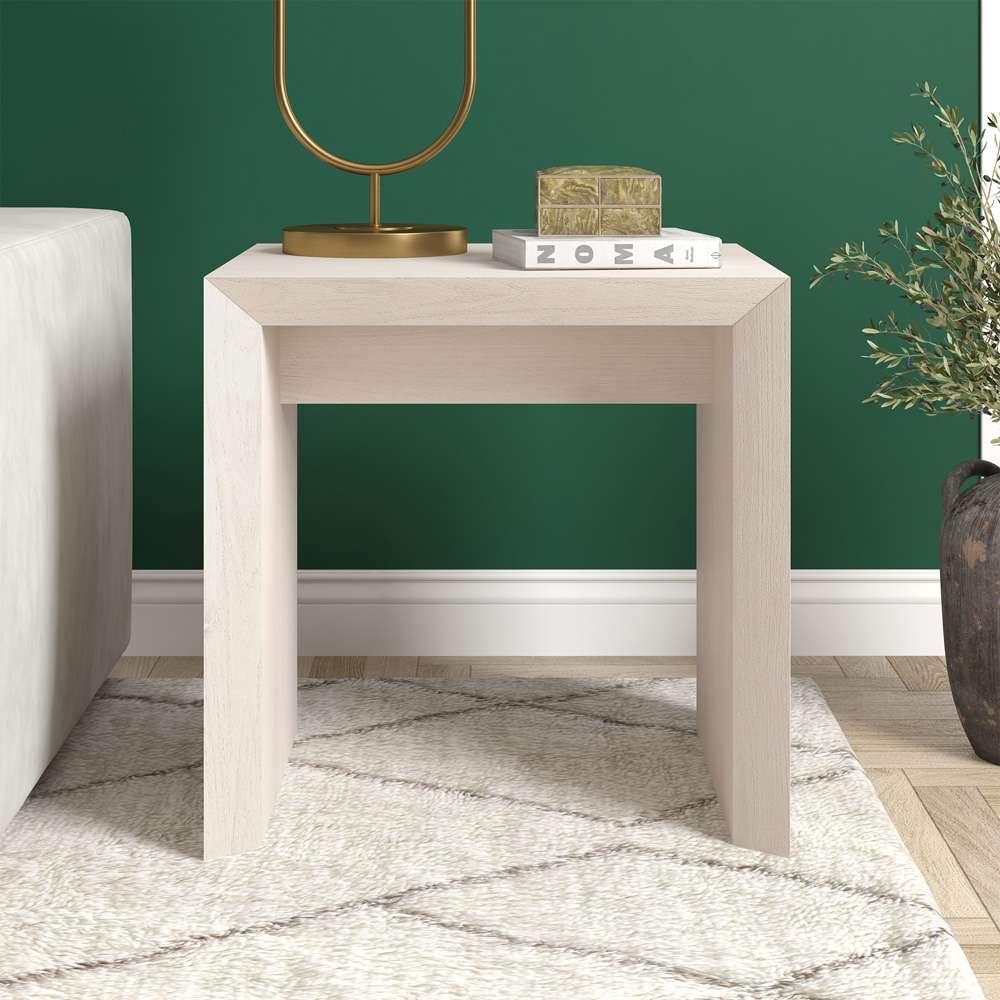 Hudson & Canal - Oswin 22in Wide Rectangular Side Table in Alder White - ST2064 veiw 6