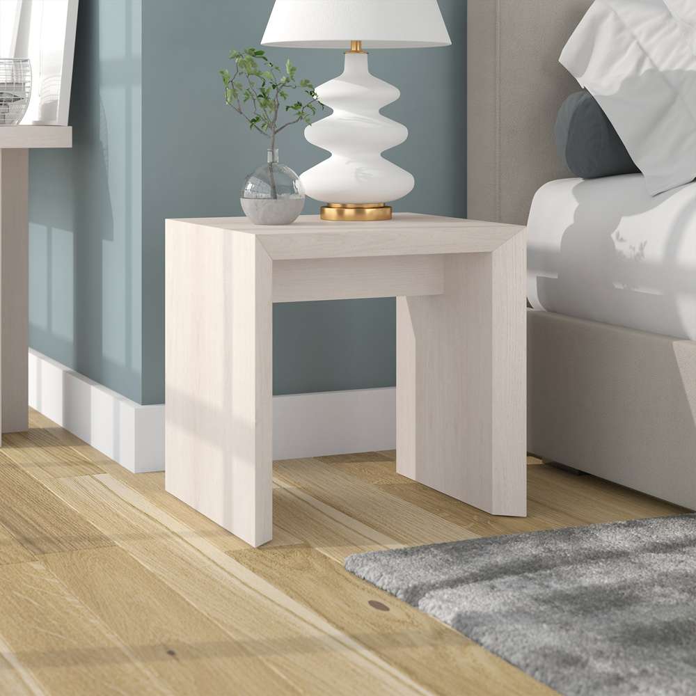 Hudson & Canal - Oswin 22in Wide Rectangular Side Table in Alder White - ST2064 veiw 7