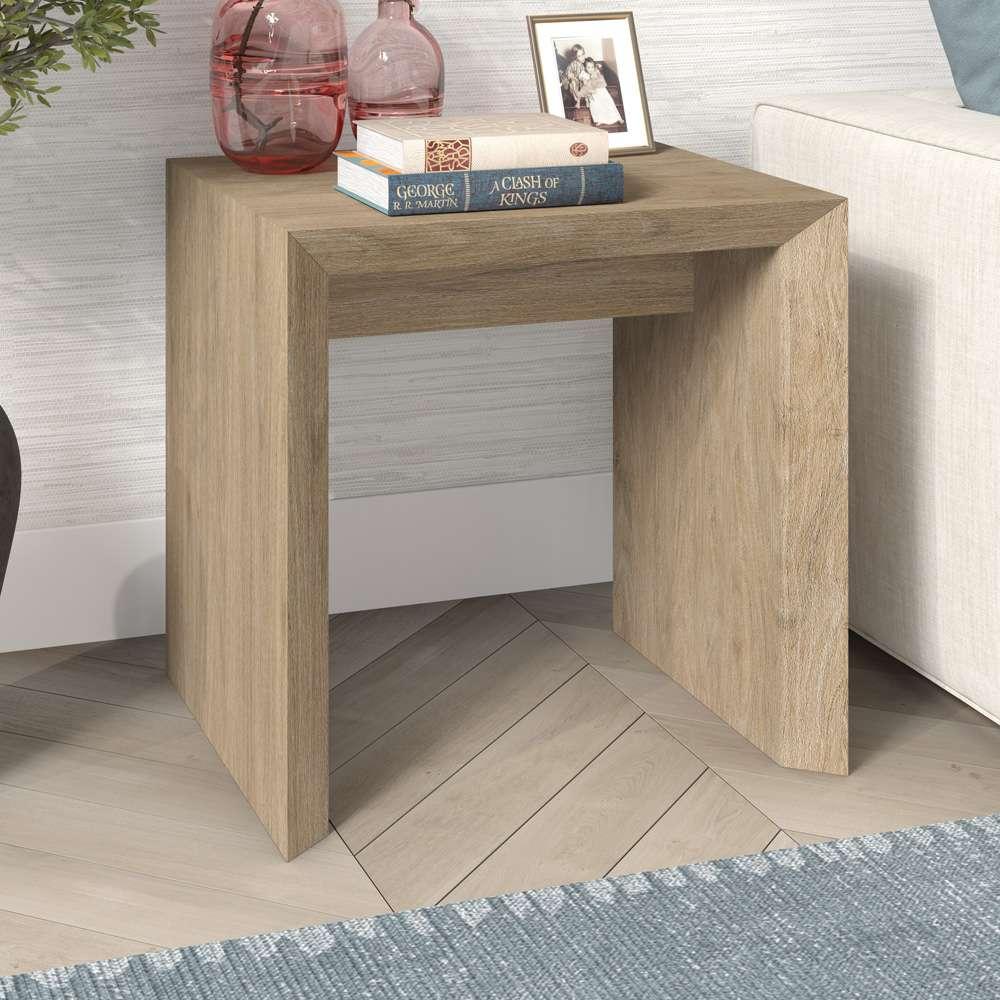 Hudson & Canal - Oswin 22in Wide Rectangular Side Table in Antiqued Gray Oak - ST2063 veiw 4