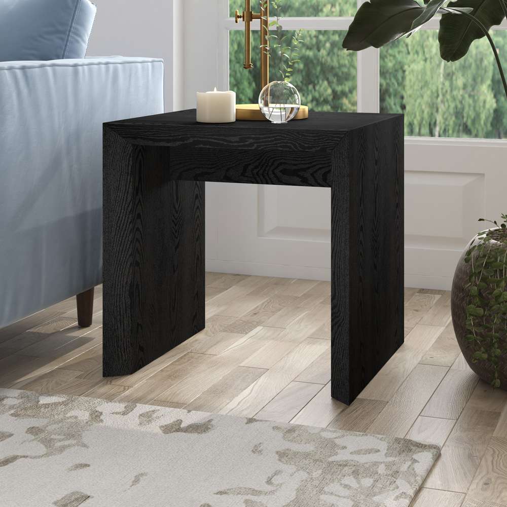 Hudson & Canal - Oswin 22in Wide Rectangular Side Table in Black Grain - ST2062 veiw 5