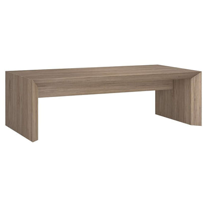 Hudson & Canal - Oswin 48in Wide Rectangular Coffee Table in Antiqued Gray Oak - CT2060 veiw 1