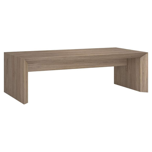 Hudson & Canal - Oswin 48in Wide Rectangular Coffee Table in Antiqued Gray Oak - CT2060 veiw 1