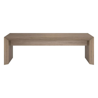 Hudson & Canal - Oswin 48in Wide Rectangular Coffee Table in Antiqued Gray Oak - CT2060 veiw 2