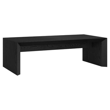 Hudson & Canal - Oswin 48in Wide Rectangular Coffee Table in Black Grain - CT2059 veiw 1