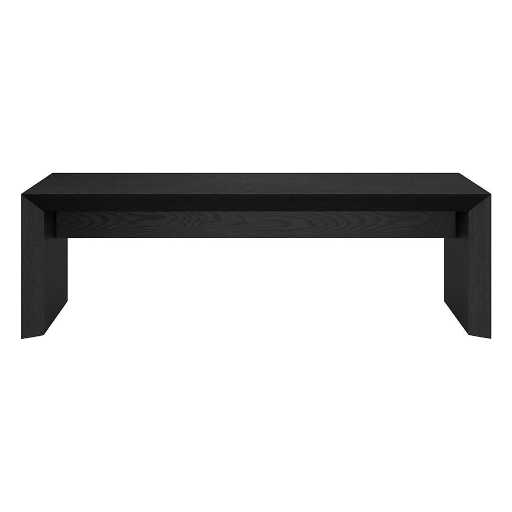 Hudson & Canal - Oswin 48in Wide Rectangular Coffee Table in Black Grain - CT2059 veiw 2