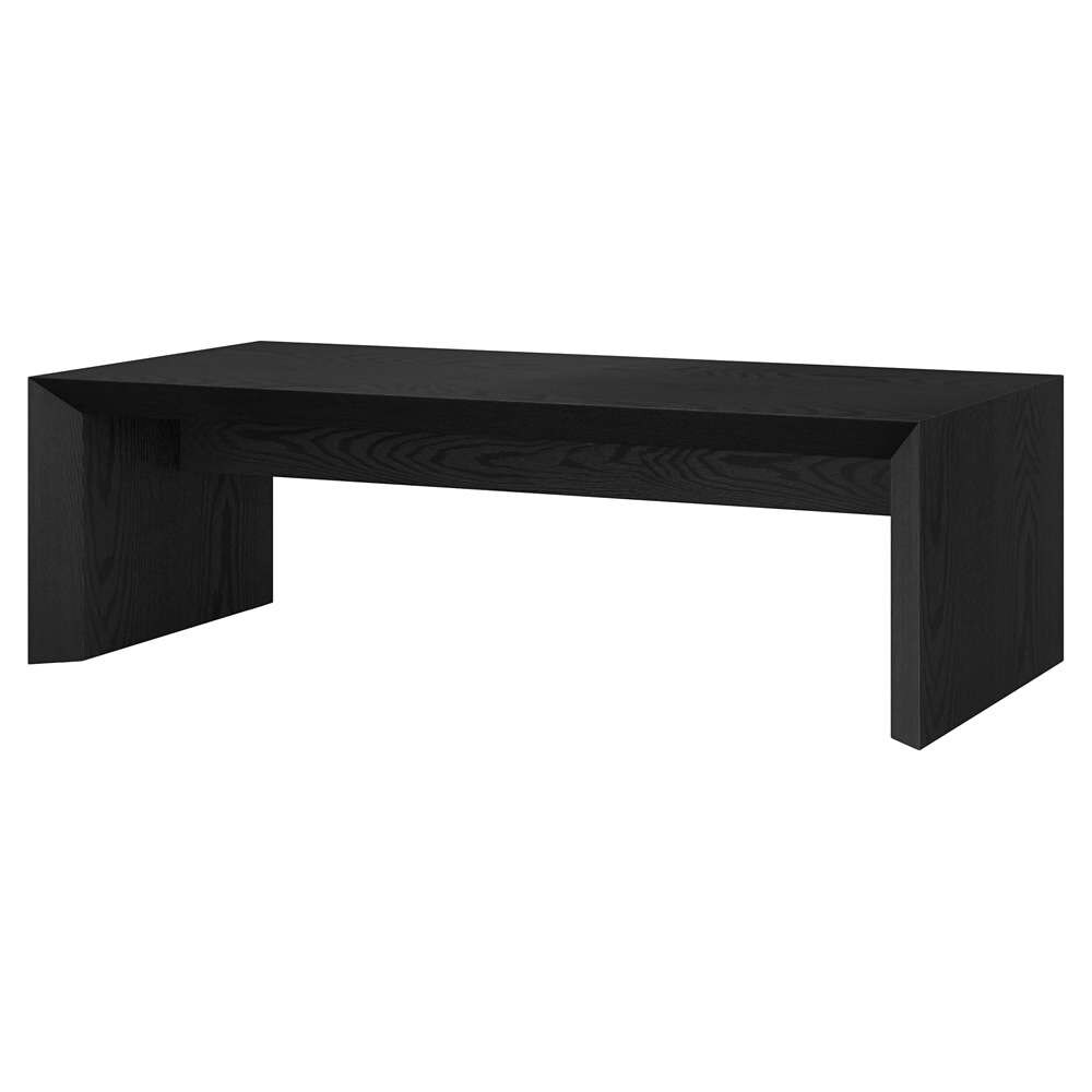 Hudson & Canal - Oswin 48in Wide Rectangular Coffee Table in Black Grain - CT2059 veiw 3
