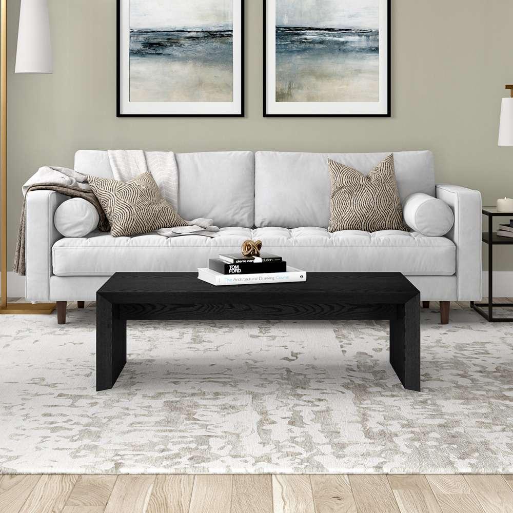 Hudson & Canal - Oswin 48in Wide Rectangular Coffee Table in Black Grain - CT2059 veiw 5
