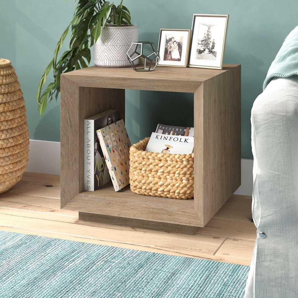 Hudson & Canal - Tannen 22in Wide Rectangular Side Table in Antiqued Gray Oak - ST2041 veiw 6