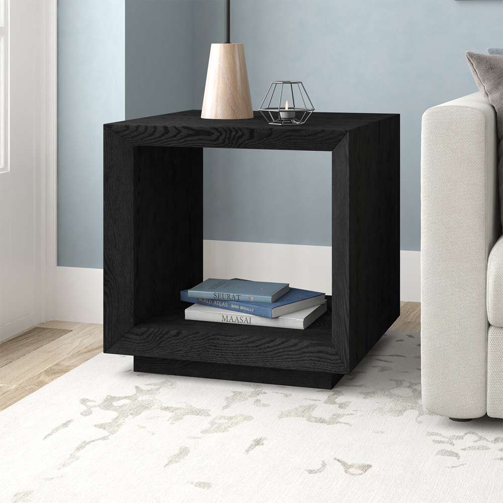 Hudson & Canal - Tannen 22in Wide Rectangular Side Table in Black Grain - ST2040 veiw 5