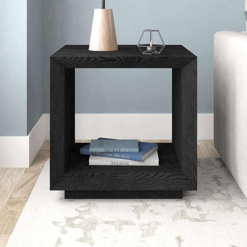 Hudson & Canal - Tannen 22in Wide Rectangular Side Table in Black Grain - ST2040 veiw 6