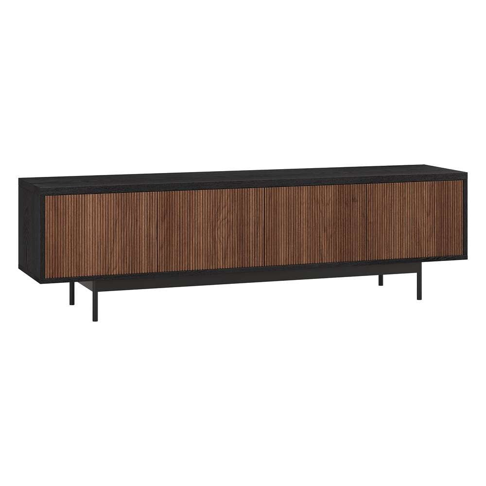 Hudson & Canal - Whitman Rectangular TV Stand for TVs up to 75in in Black Grain/Satin Walnut - TV2125 veiw 1