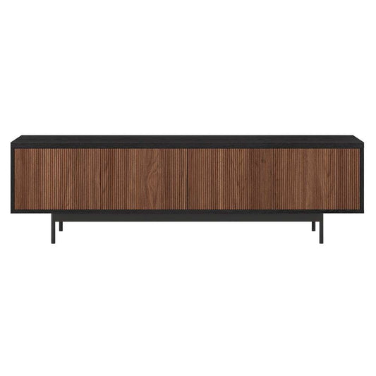 Hudson & Canal - Whitman Rectangular TV Stand for TVs up to 75in in Black Grain/Satin Walnut - TV2125 veiw 2