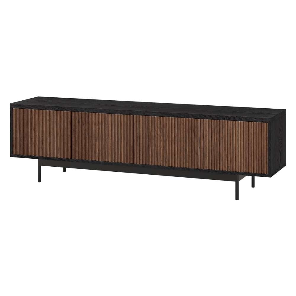Hudson & Canal - Whitman Rectangular TV Stand for TVs up to 75in in Black Grain/Satin Walnut - TV2125 veiw 3