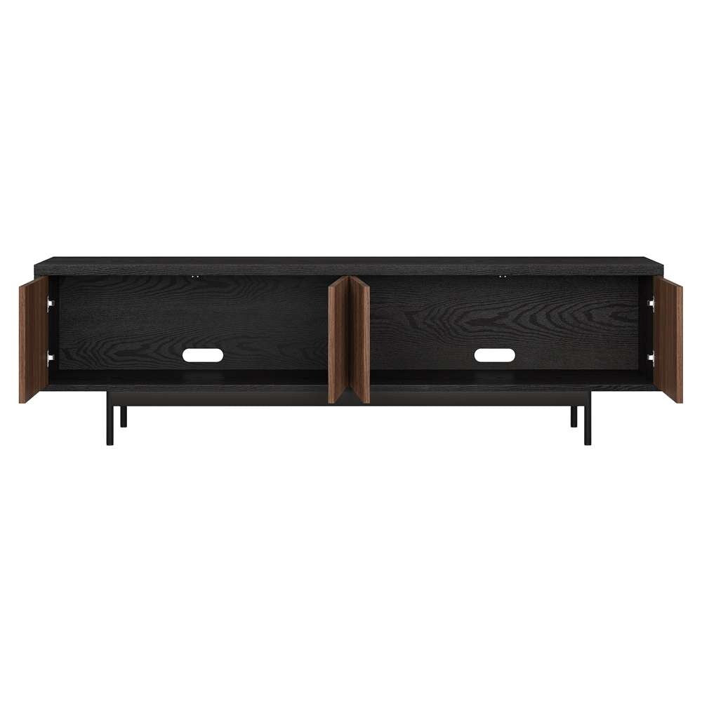 Hudson & Canal - Whitman Rectangular TV Stand for TVs up to 75in in Black Grain/Satin Walnut - TV2125 veiw 4