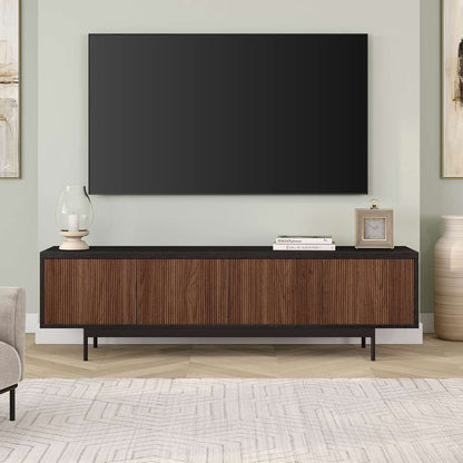 Hudson & Canal - Whitman Rectangular TV Stand for TVs up to 75in in Black Grain/Satin Walnut - TV2125 veiw 5