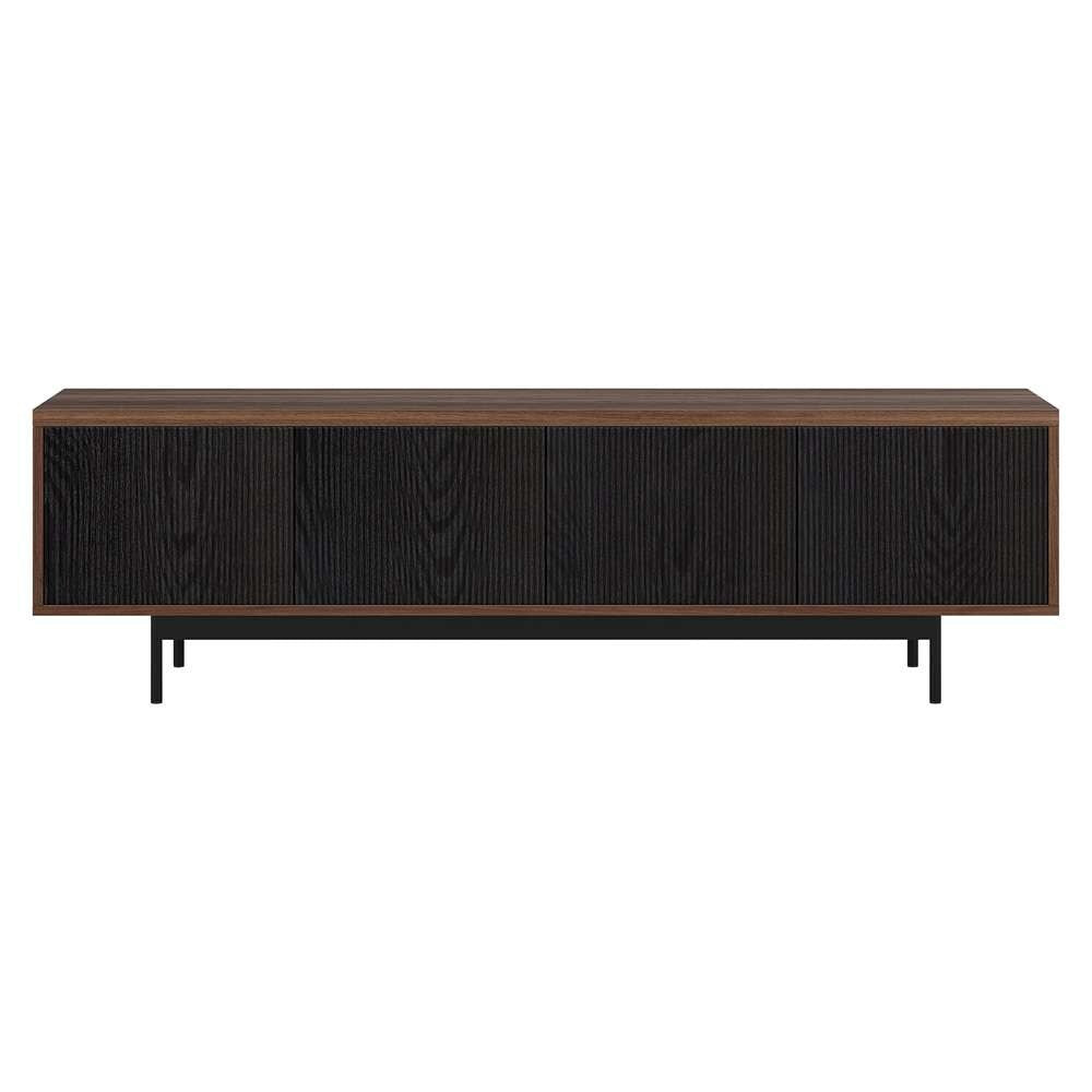 Hudson & Canal - Whitman Rectangular TV Stand for TVs up to 75in in Satin Walnut/Black Grain - TV2126 veiw 2
