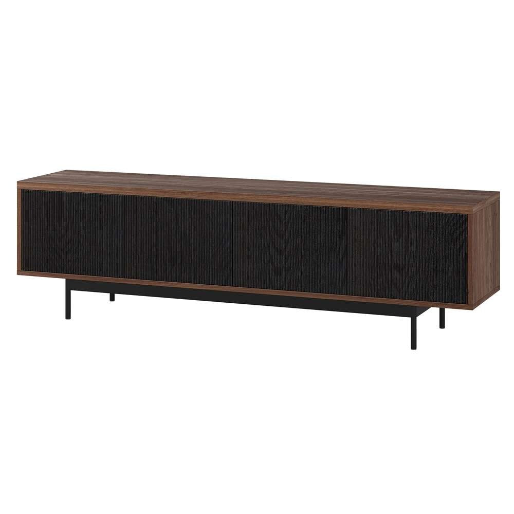 Hudson & Canal - Whitman Rectangular TV Stand for TVs up to 75in in Satin Walnut/Black Grain - TV2126 veiw 3