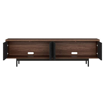 Hudson & Canal - Whitman Rectangular TV Stand for TVs up to 75in in Satin Walnut/Black Grain - TV2126 veiw 4
