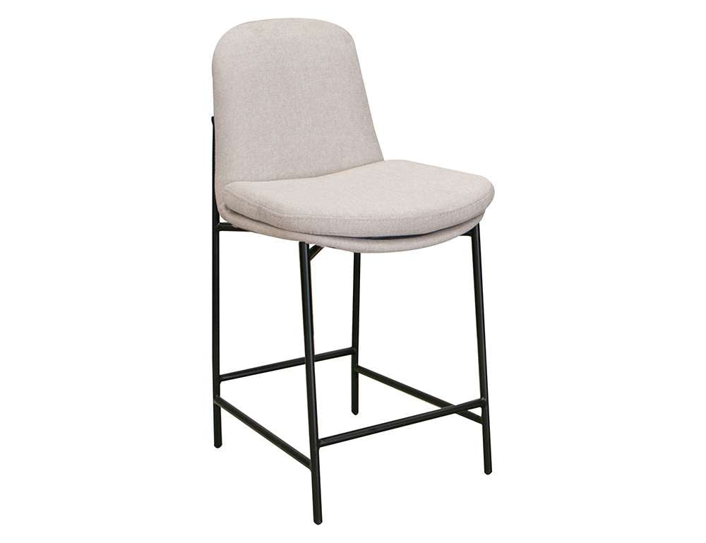 IFD - America - Wooden Frame & Metal Base, 24in Upholstered Barstool - IUP803-BST24-161 veiw 1