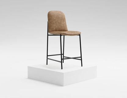 IFD - America - Wooden Frame & Metal Base, 24in Upholstered Barstool - IUP803-BST24-202 veiw 4
