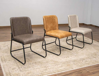 IFD - Comala - Wooden Frame & Metal Base, Upholstered Chair - IUP800-CHU-212 veiw 2