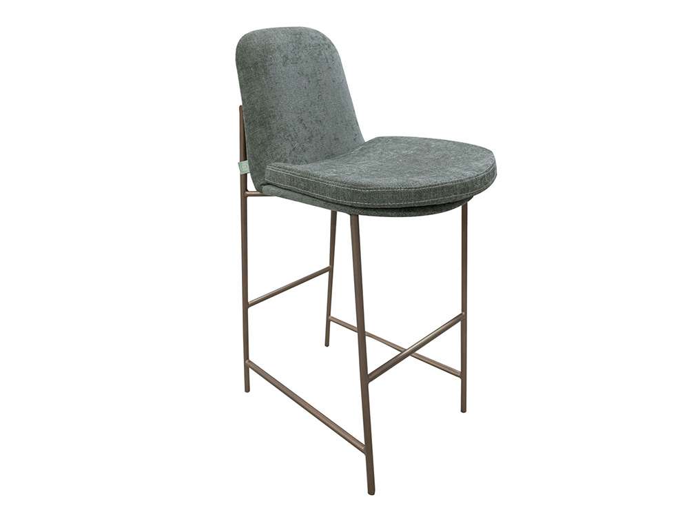IFD - Frida - Wooden Frame & Metal Base, 30in Upholstered Barstool - IUP803-BST30-111 veiw 1