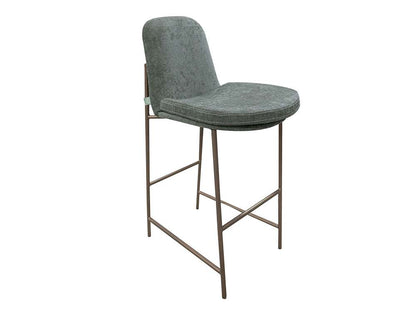 IFD - Frida - Wooden Frame & Metal Base, 30in Upholstered Barstool - IUP803-BST30-111 veiw 1